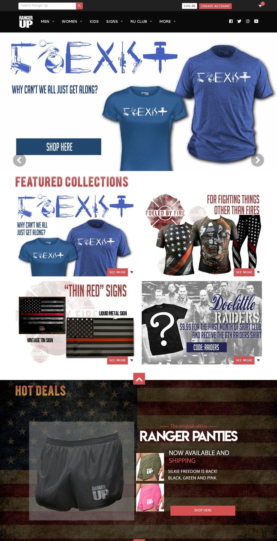 Ranger Up Theme 2.10 Shopify theme site example usarmymma.com