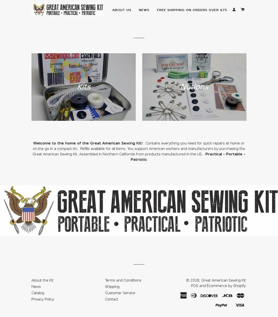 usasewingkit.com shopify website screenshot