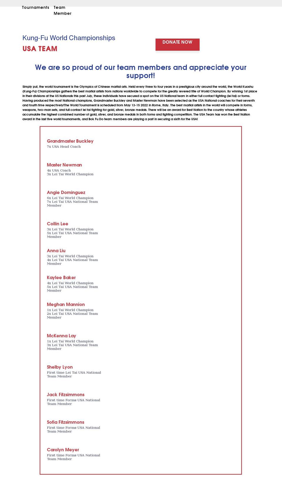 usateamfund.org shopify website screenshot