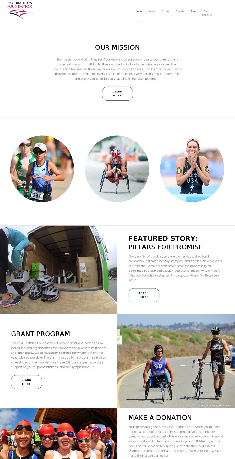 usatfoundation.net shopify website screenshot
