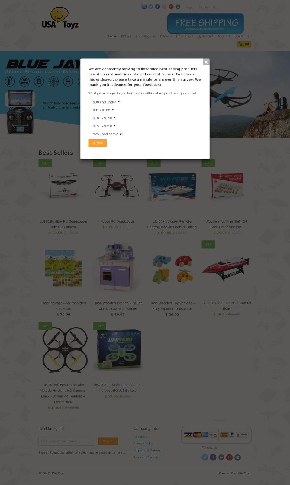 usatoyz.com shopify website screenshot