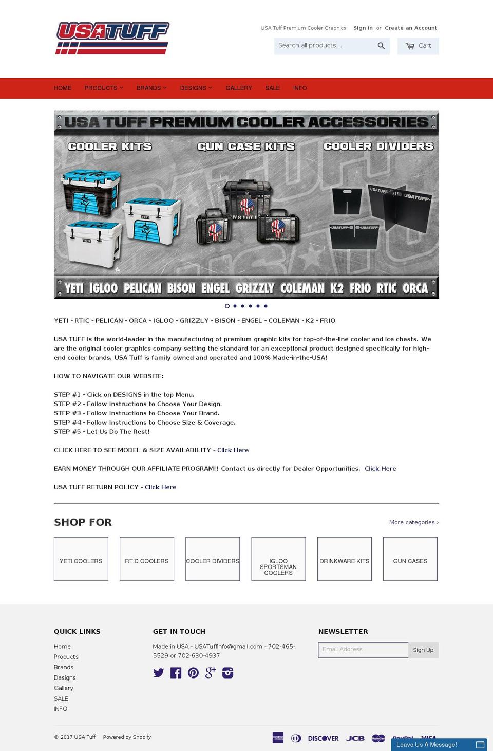 usatuff.com shopify website screenshot