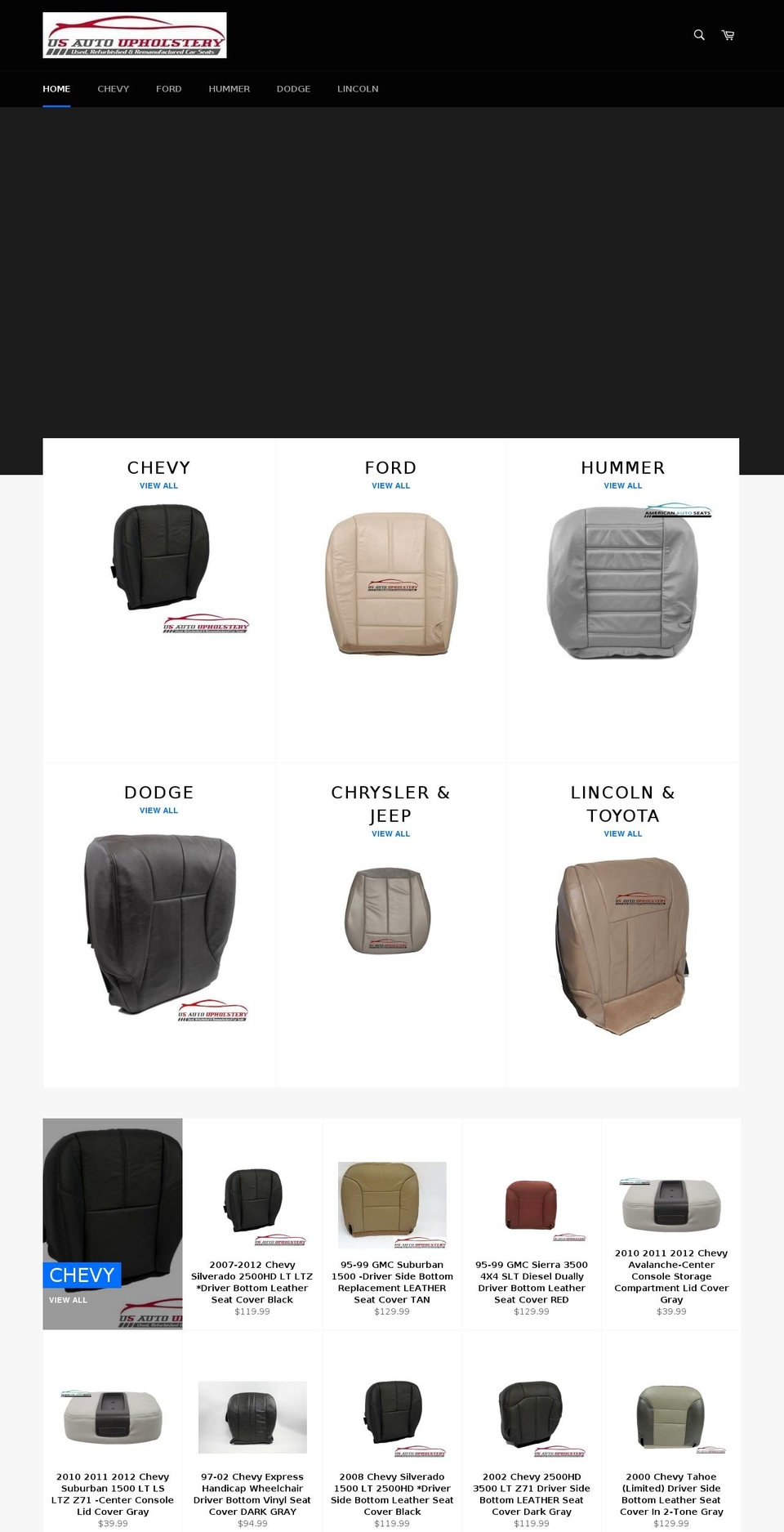 usautoupholstery.com shopify website screenshot
