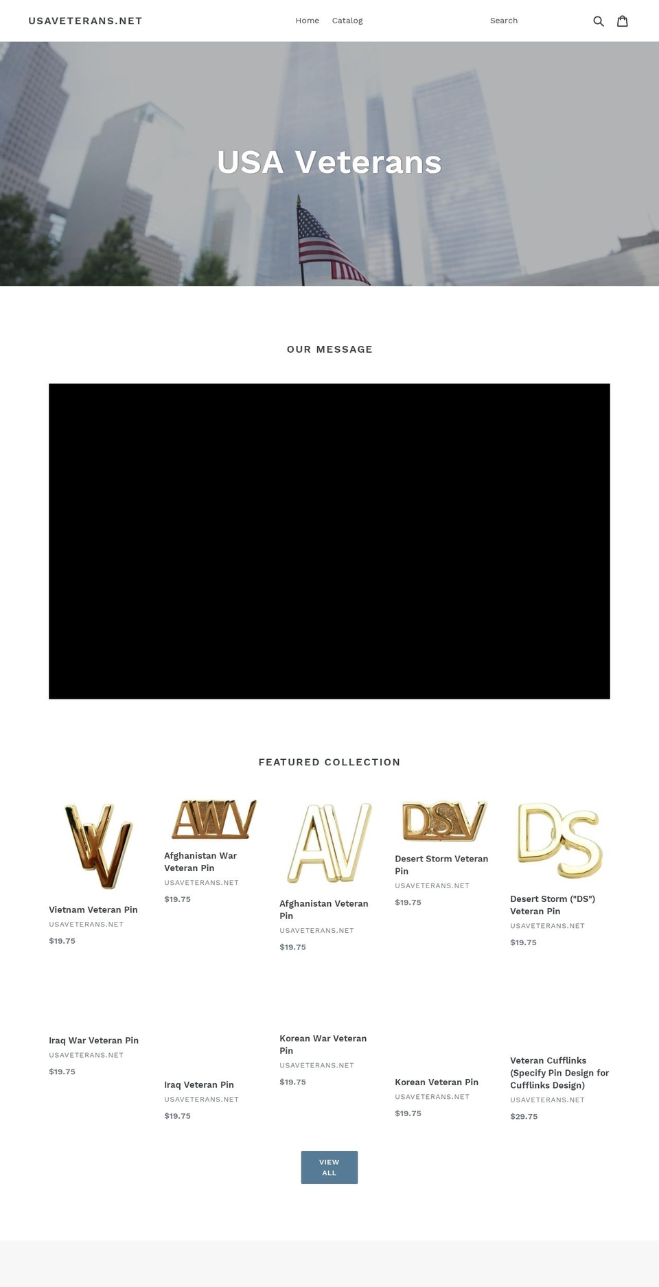 usaveterans.net shopify website screenshot