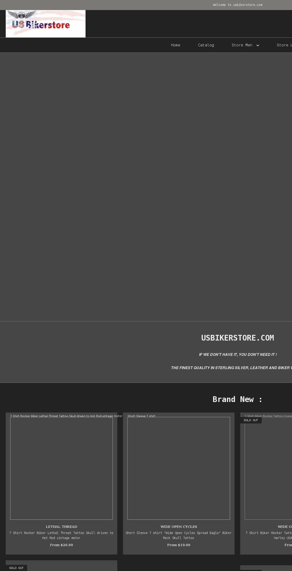 usbikerstore.com shopify website screenshot
