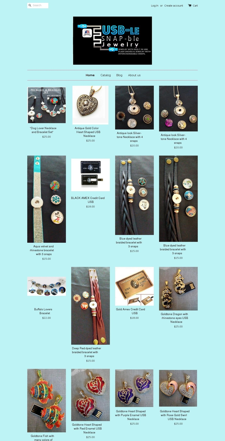 usbjewelry.com — Shopify storefront screenshot