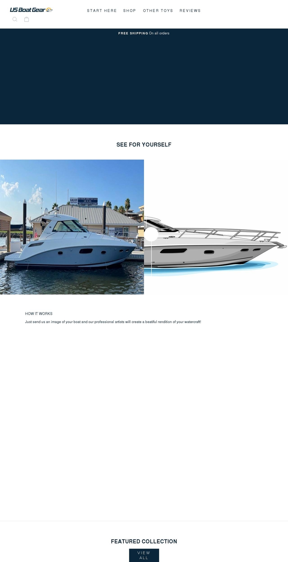 usboatgear.com shopify website screenshot