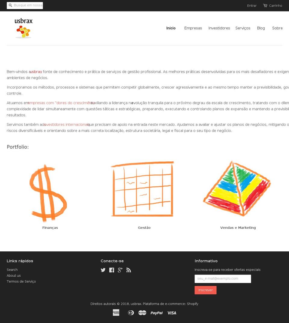 usbrax.com — Shopify storefront screenshot