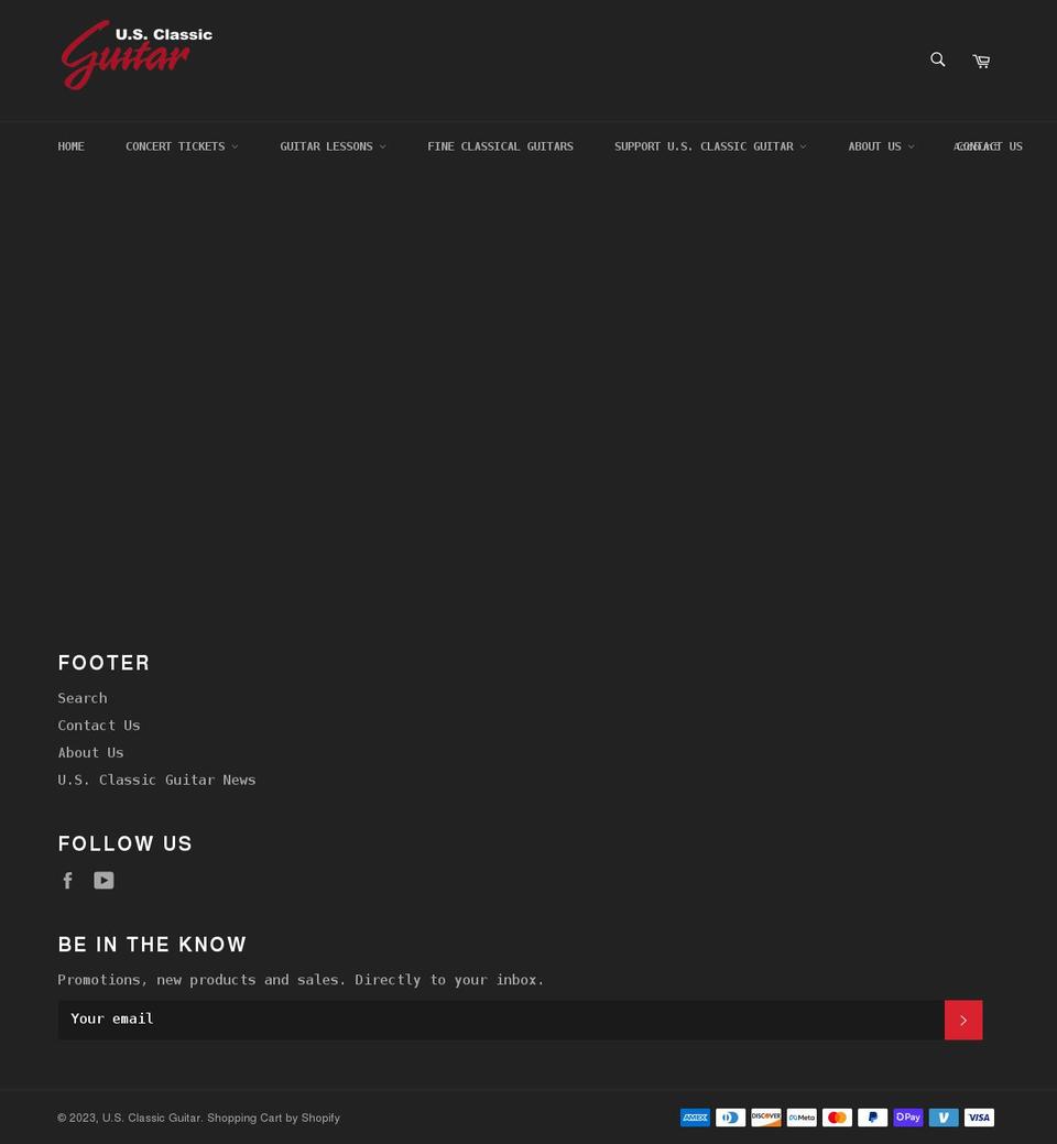 usclassicguitar.org shopify website screenshot