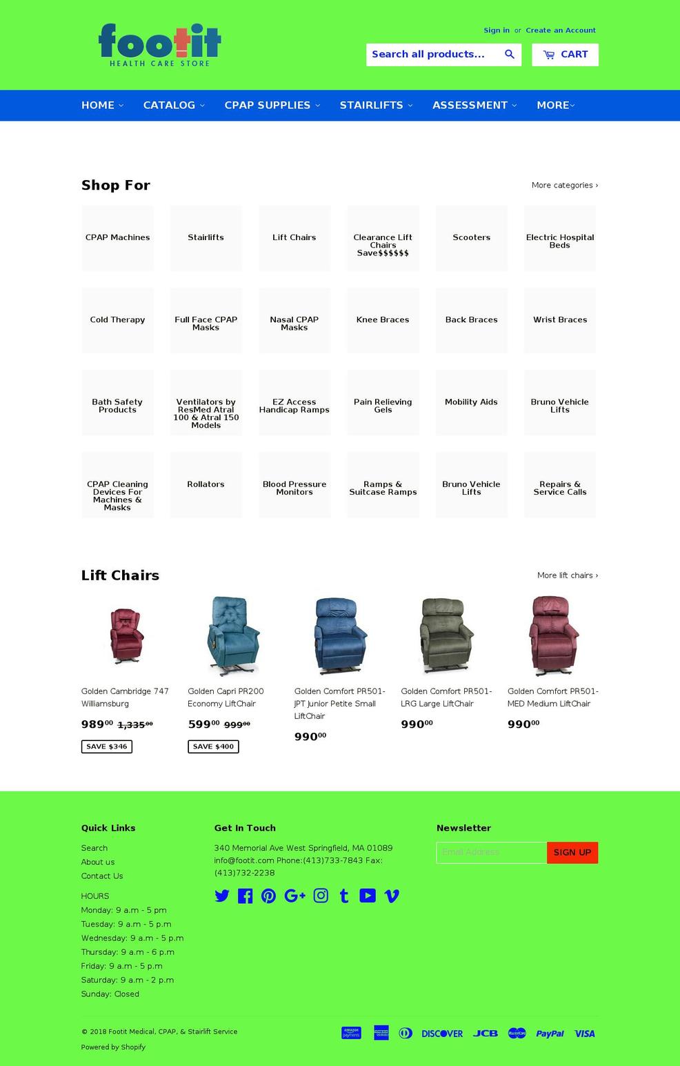 uscpap.com — Shopify storefront screenshot
