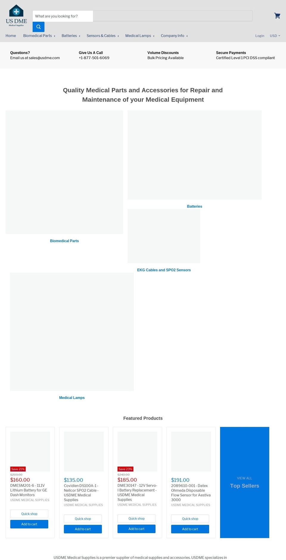usdme.com shopify website screenshot