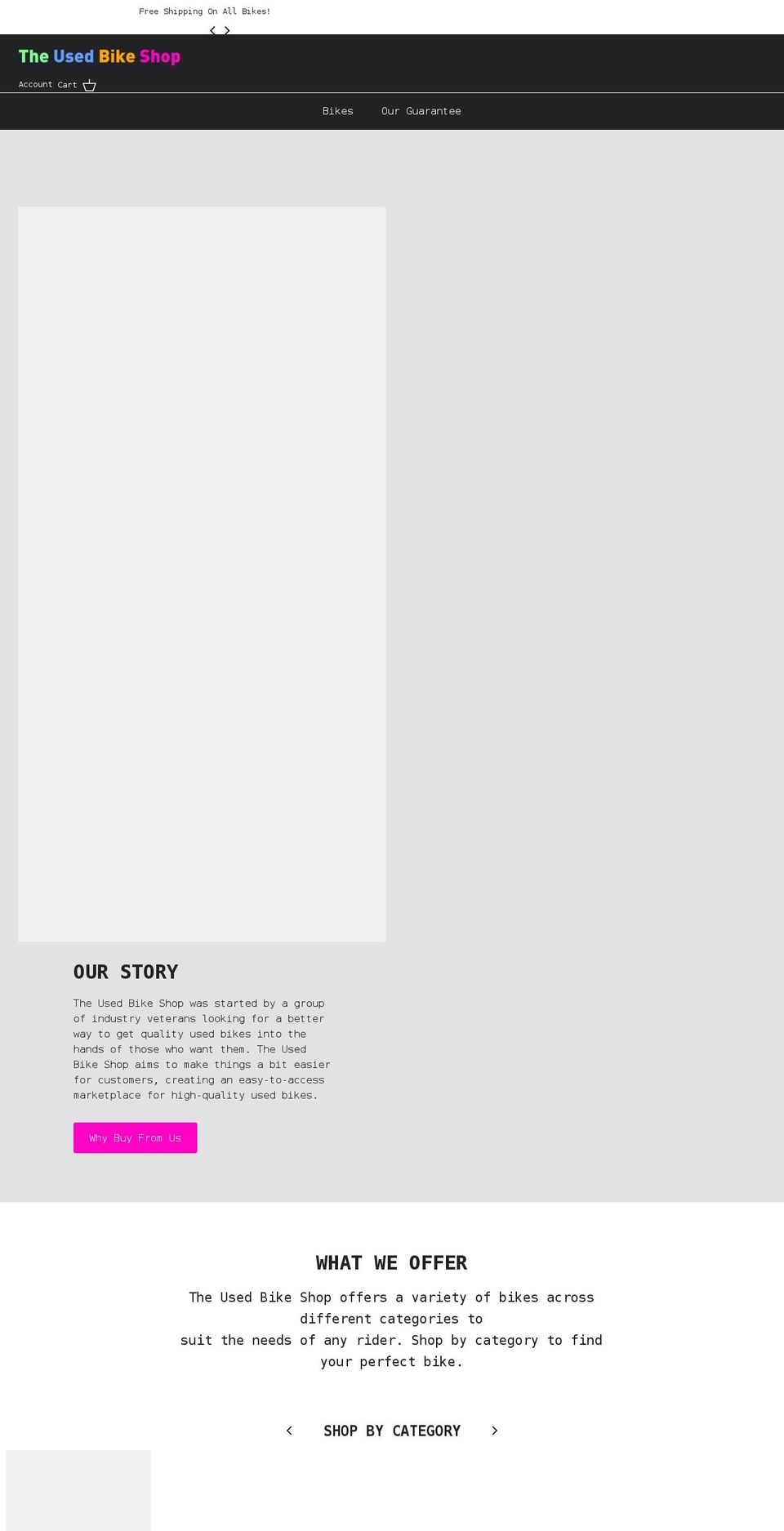 usedbikes.shop shopify website screenshot