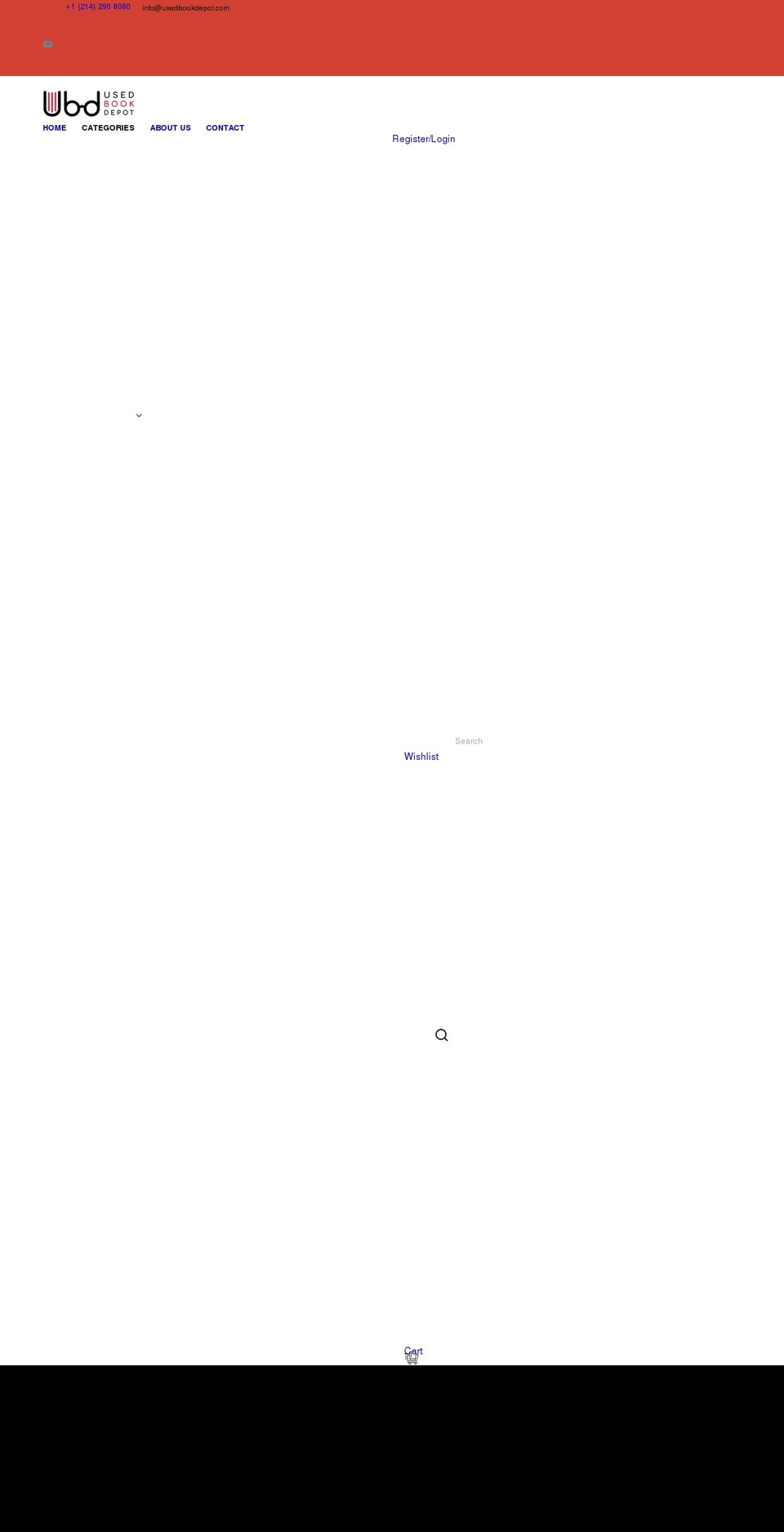 Vendy-main Shopify theme site example usedbookdepot.com
