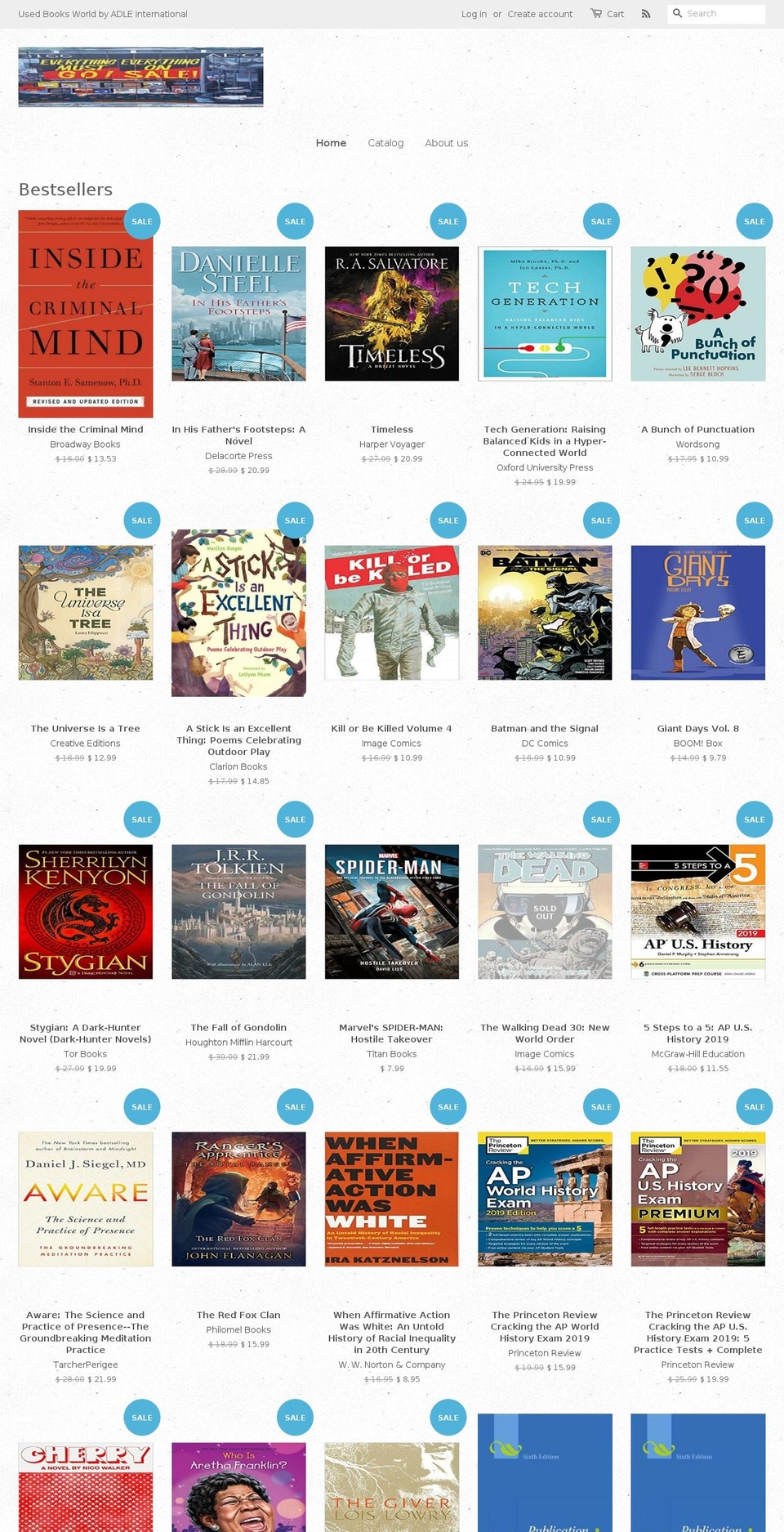 usedbooksplace.com — Shopify storefront screenshot