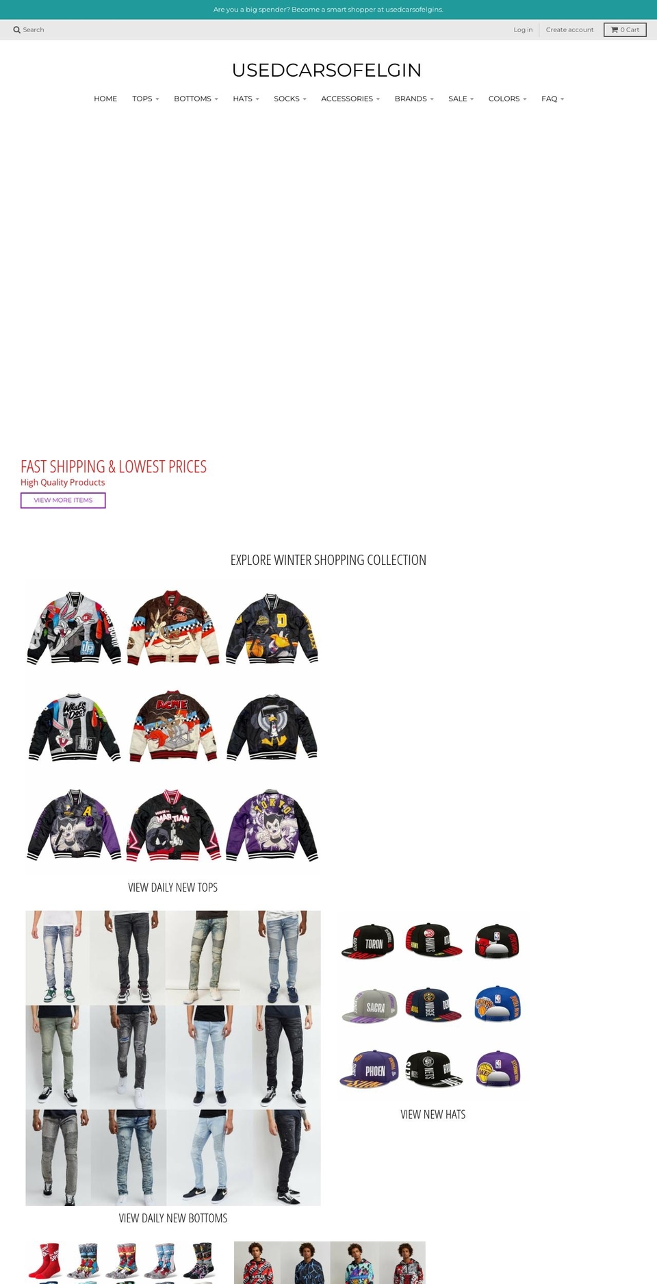 usedcarsofelgin.com shopify website screenshot