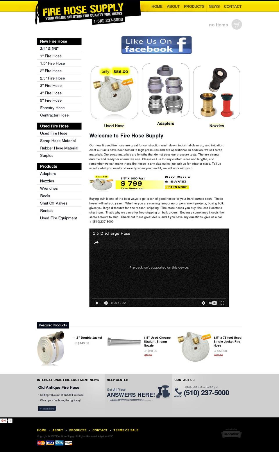 Vogue Shopify theme site example usedfirehoses.com