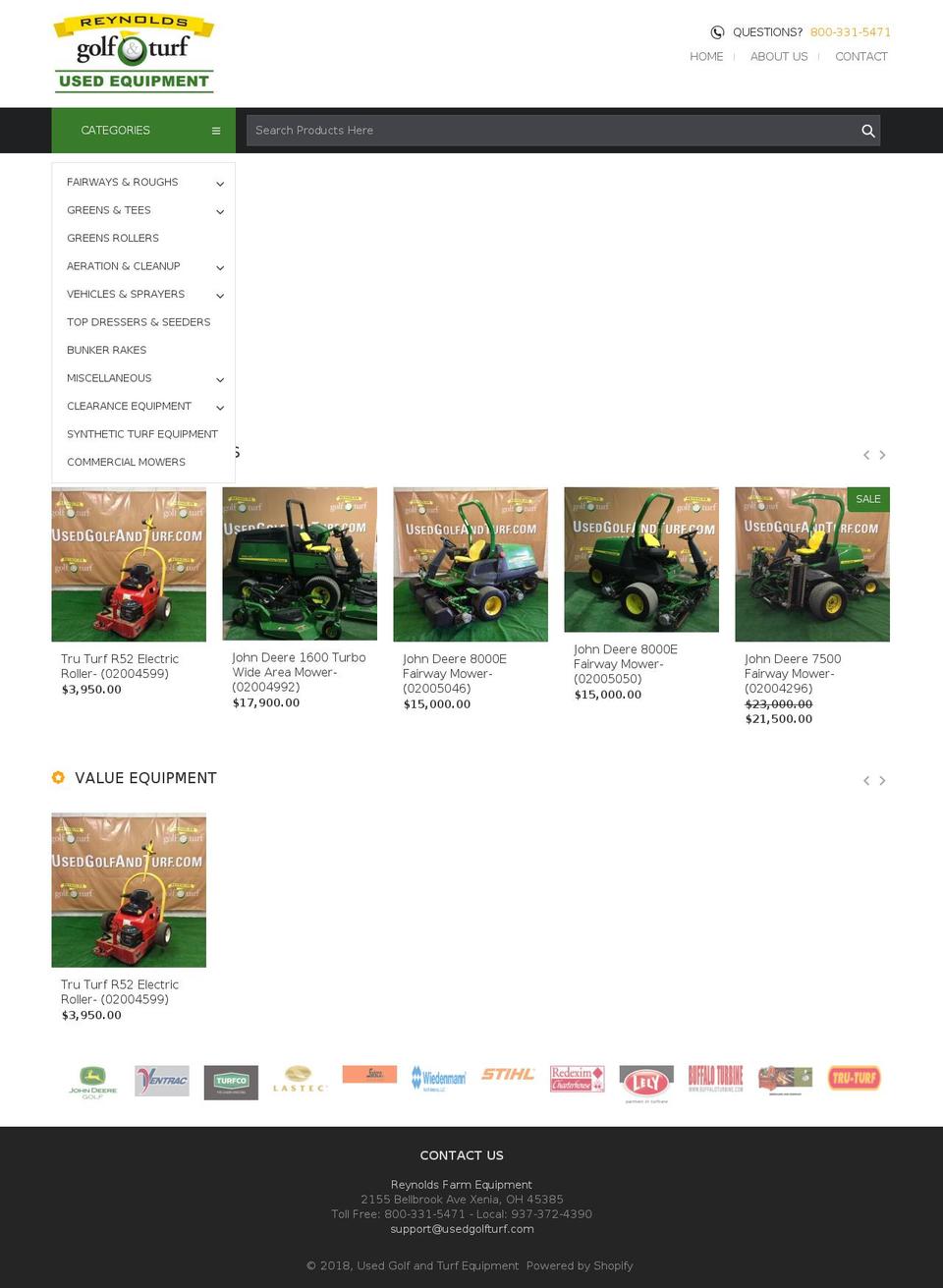 usedgolfandturf.com — Shopify storefront screenshot