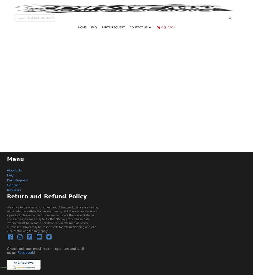 YDG Shopify theme site example usedharleysoftailpartscheap.com