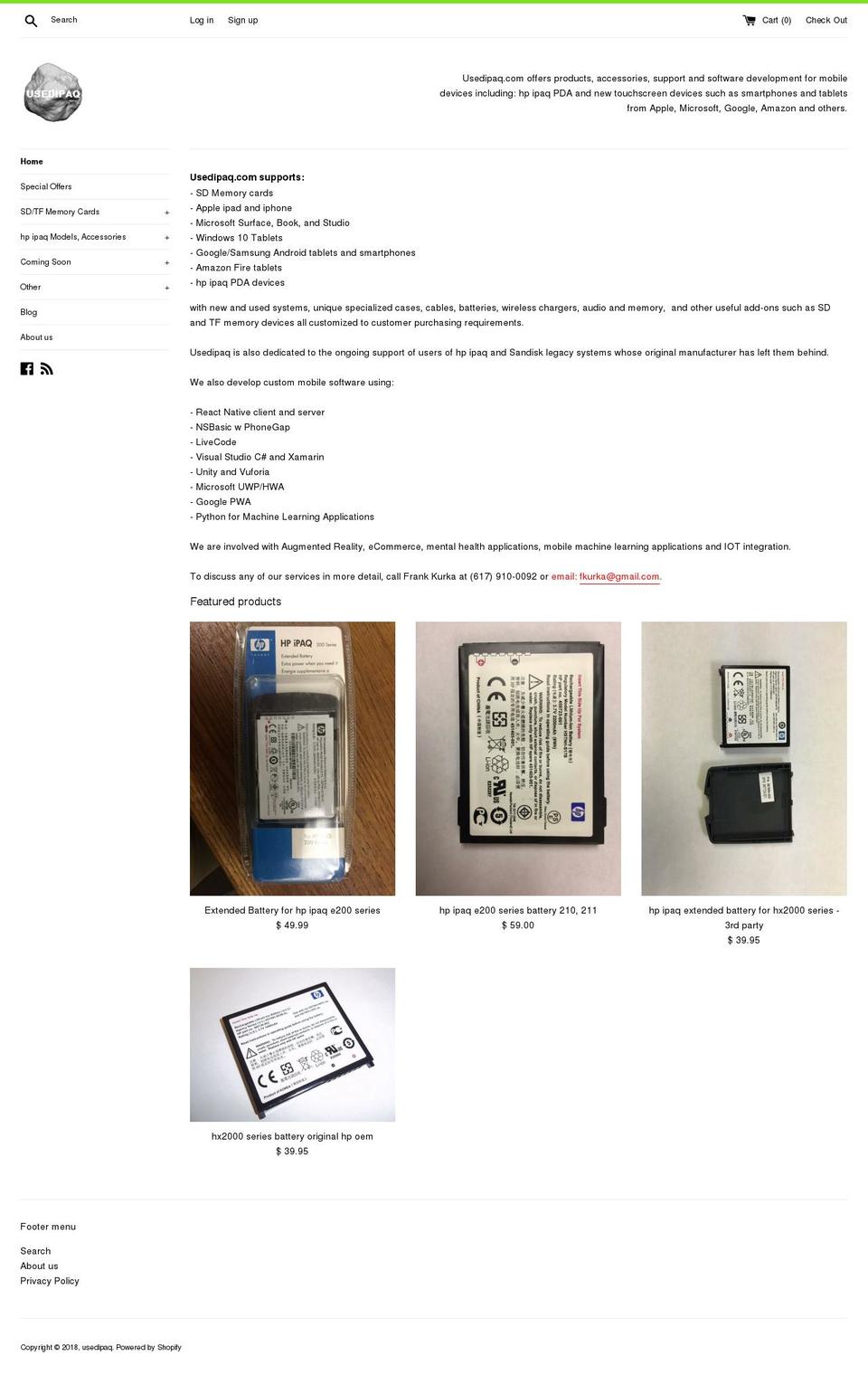 usedipaq.com shopify website screenshot