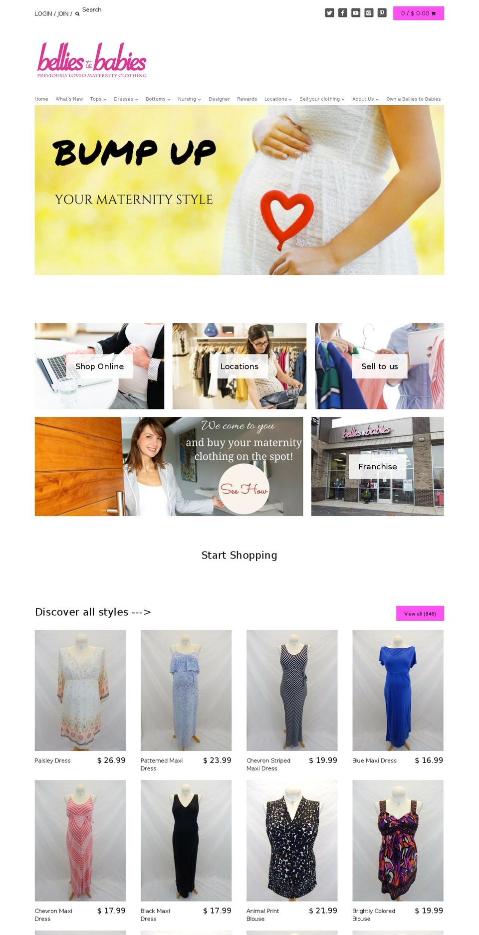 usedmaternity.com shopify website screenshot