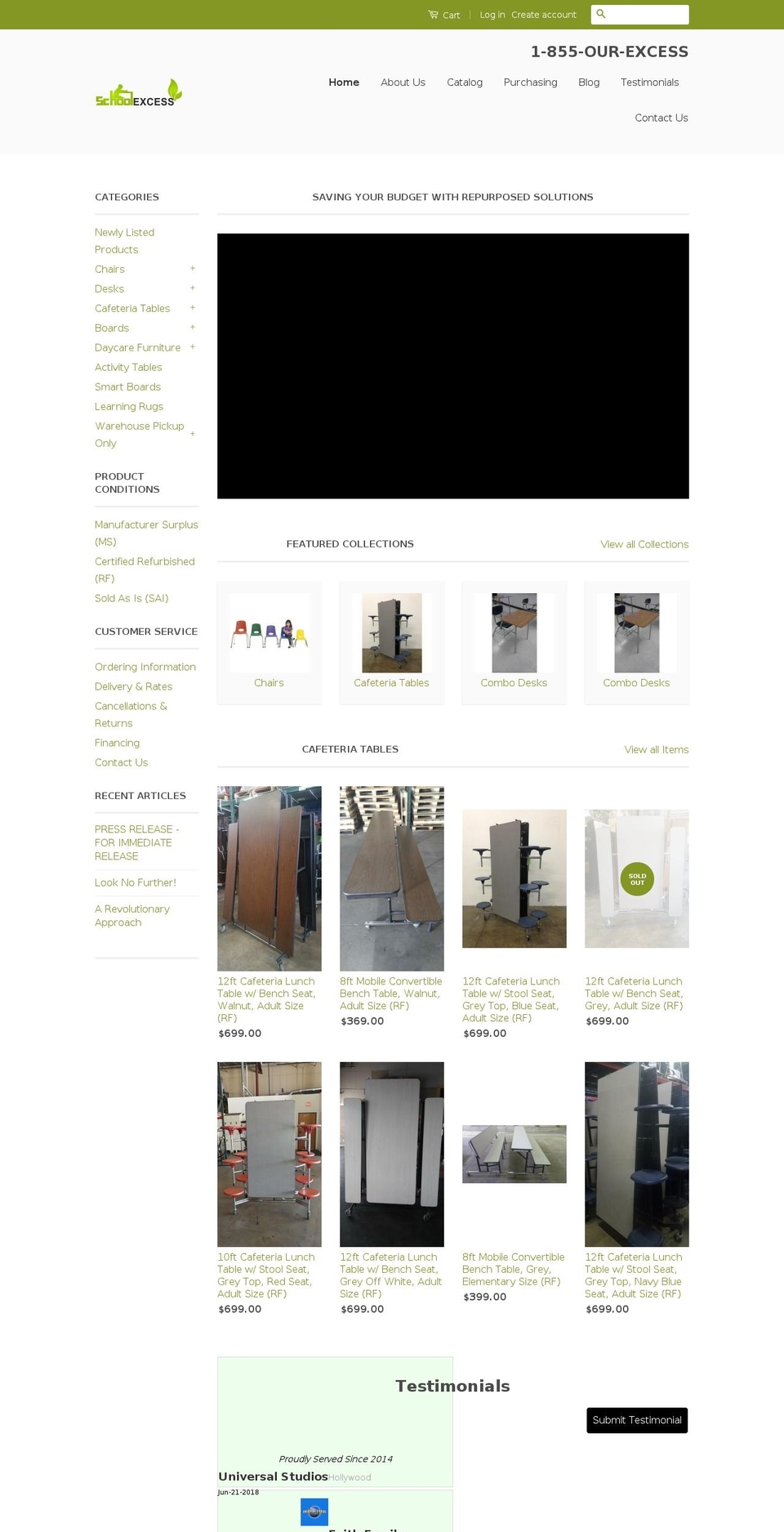 usedteacherdesk.com — Shopify storefront screenshot
