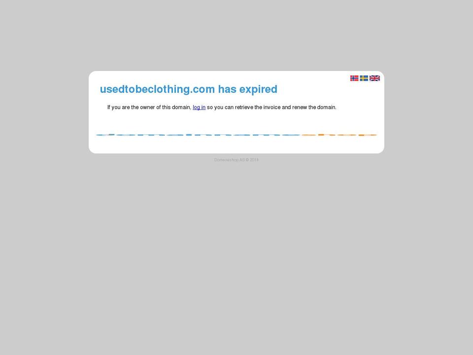 usedtobeclothing.com shopify website screenshot