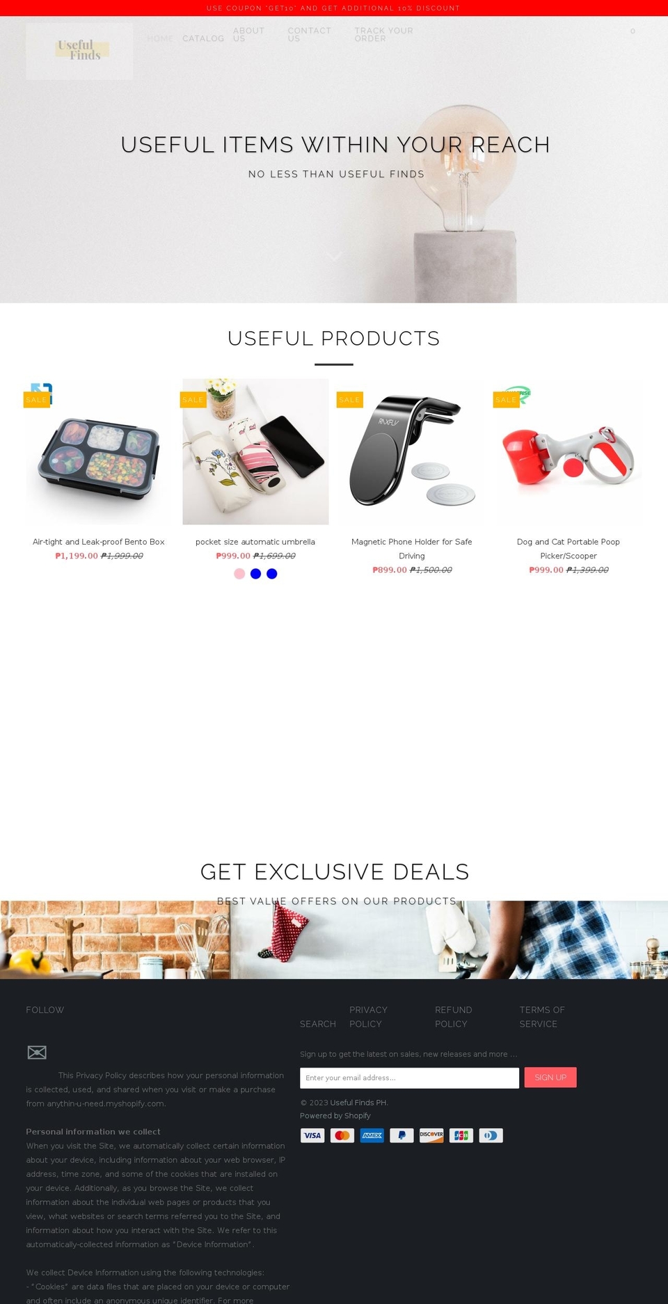 usefulfindsph.com shopify website screenshot