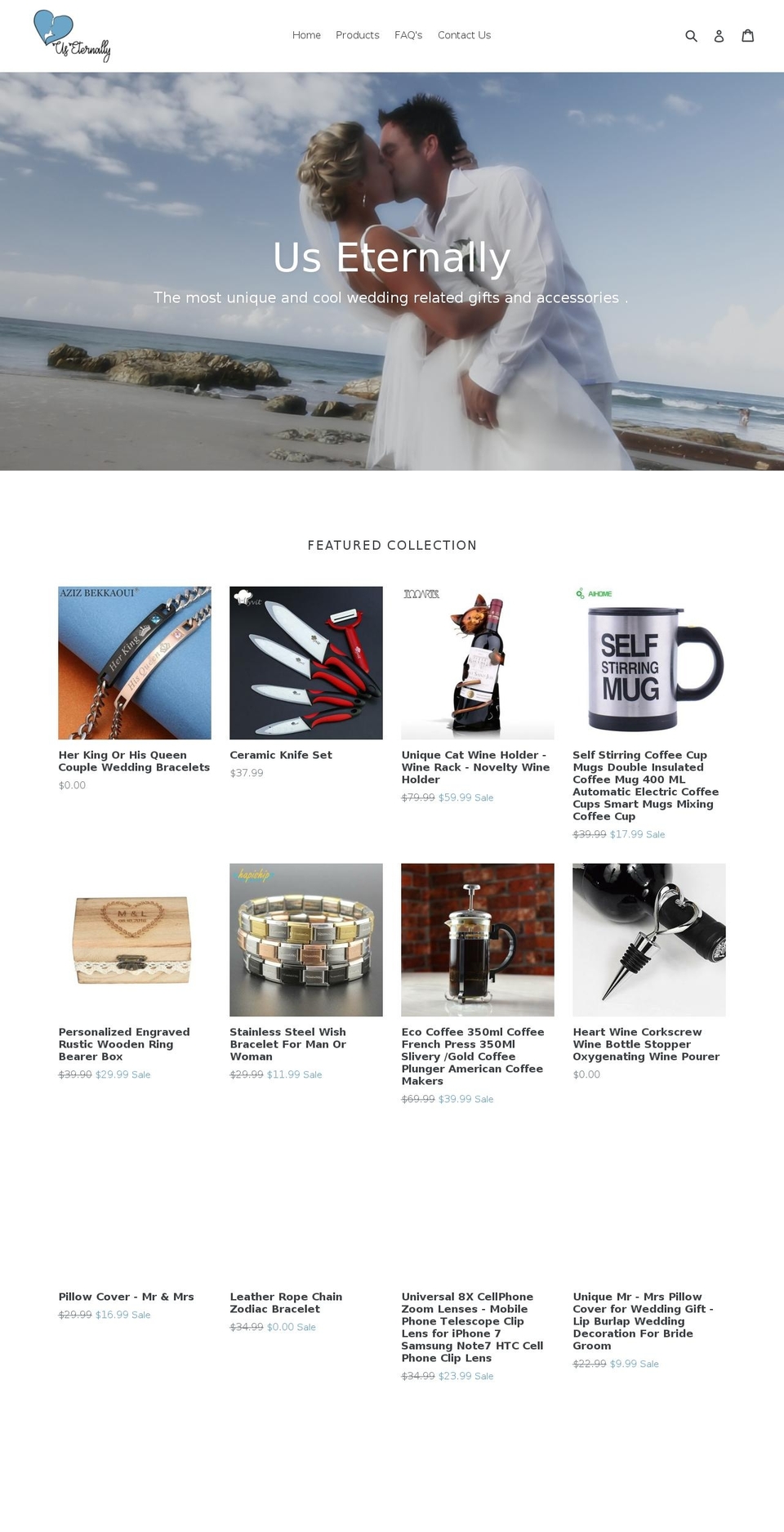 useternally.com — Shopify storefront screenshot
