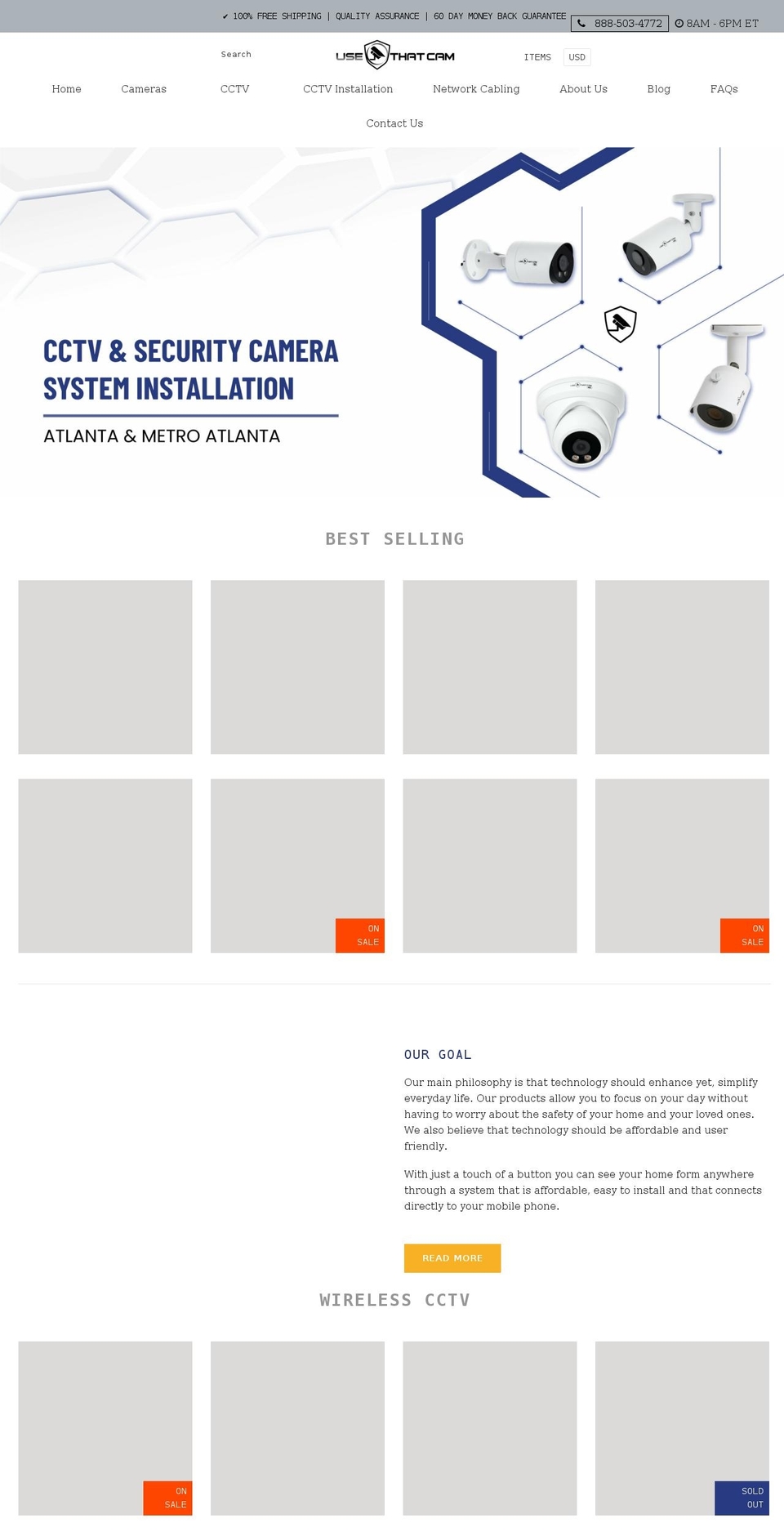 usethatcam.com shopify website screenshot