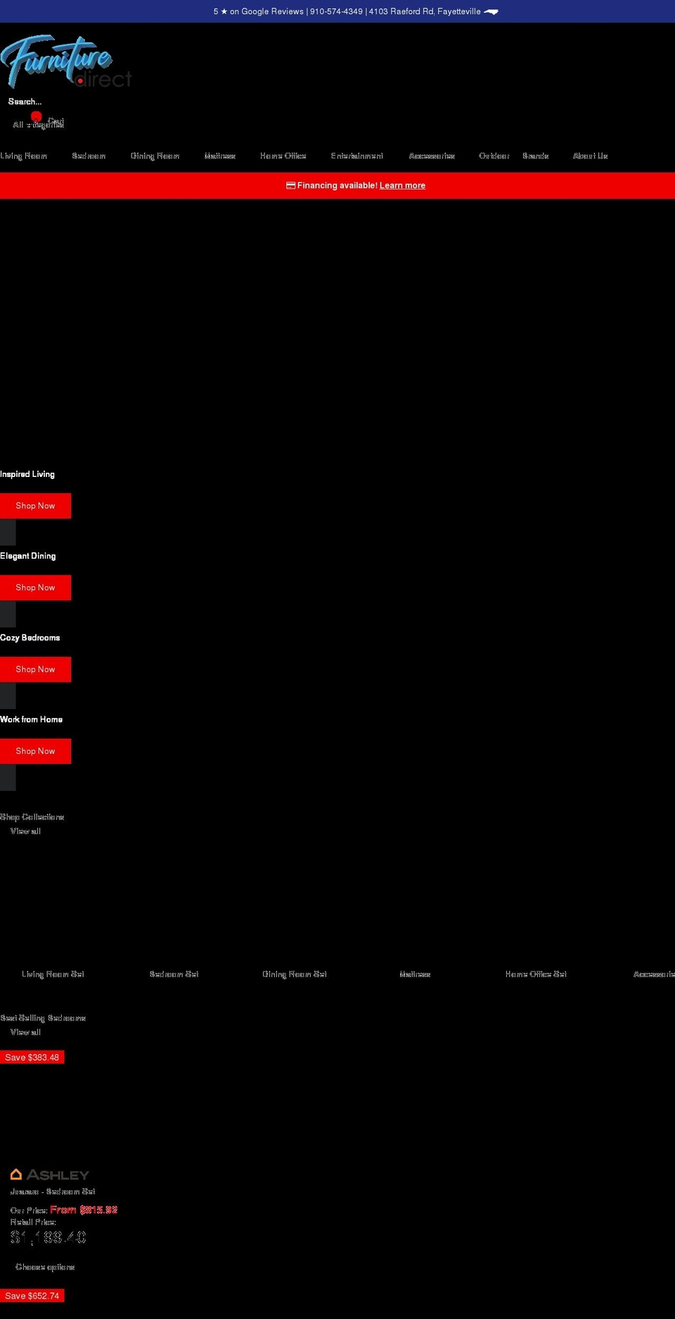 usfurnituredirect.com shopify website screenshot