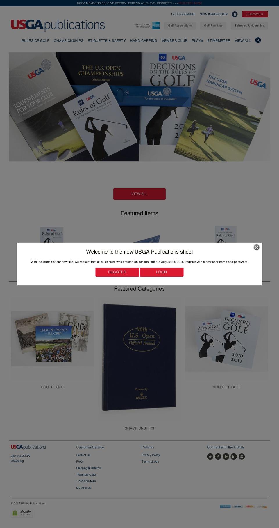 usgapublications.com shopify website screenshot