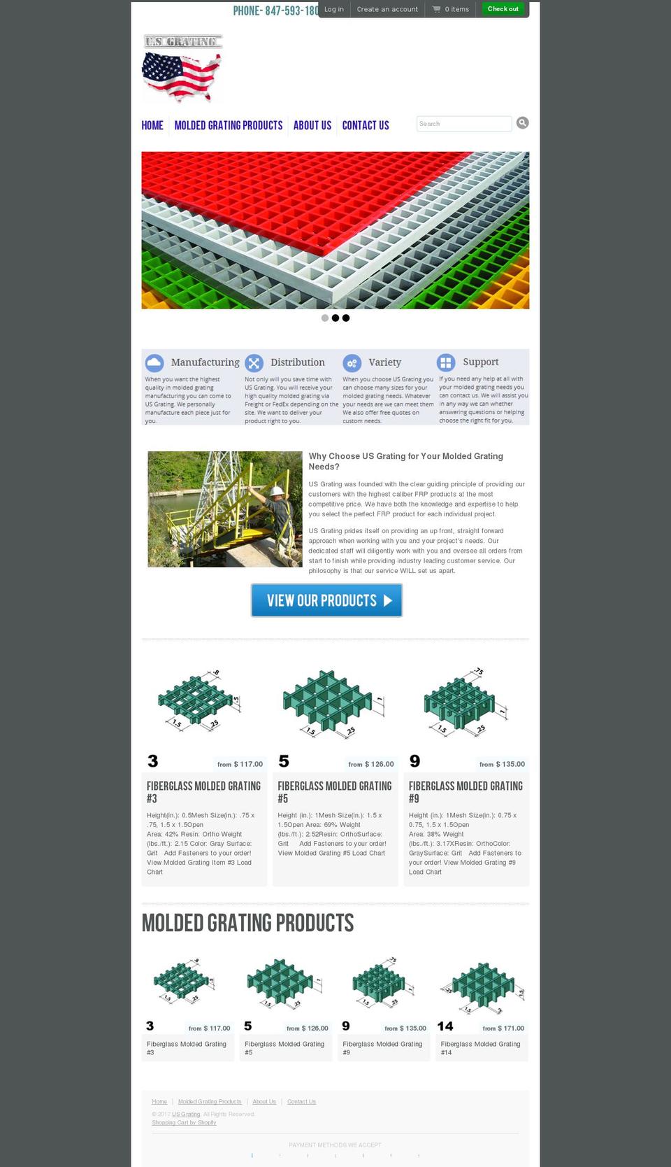 usgrating.com shopify website screenshot