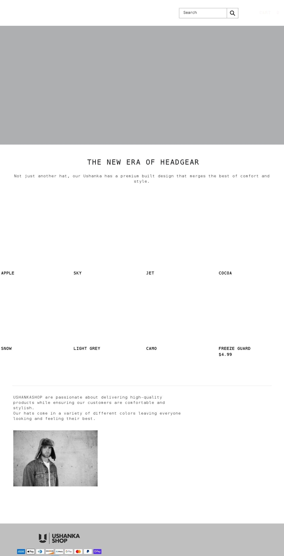 ushankashop.com shopify website screenshot