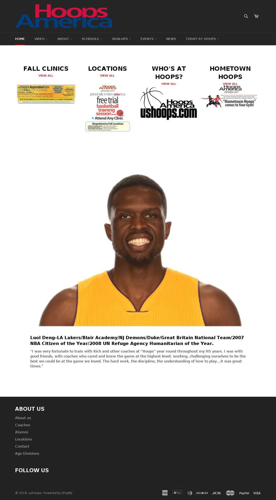 ushoops.com — Shopify storefront screenshot