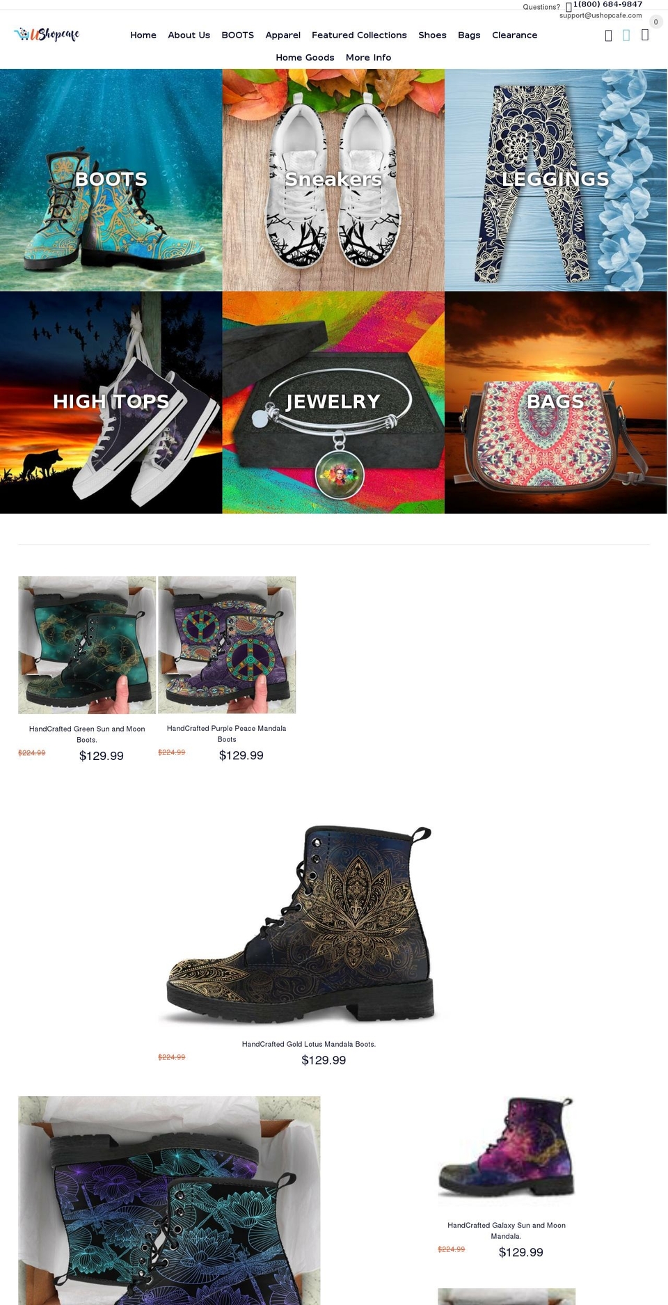 ushopcafe.com — Shopify storefront screenshot