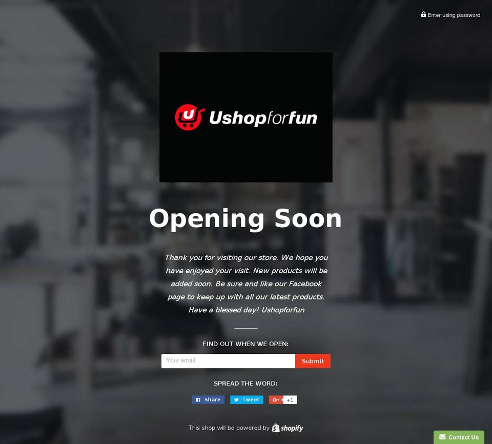 ushopforfun.com shopify website screenshot