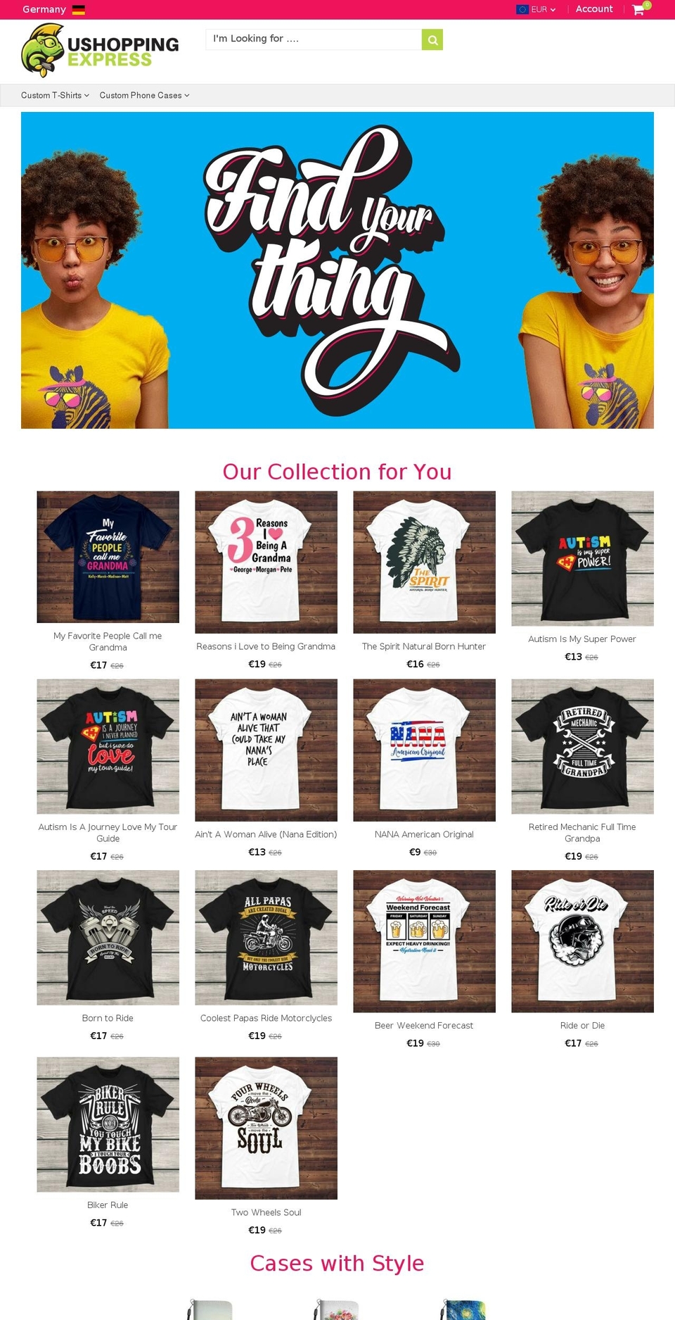 ushoppingexpress.com — Shopify storefront screenshot