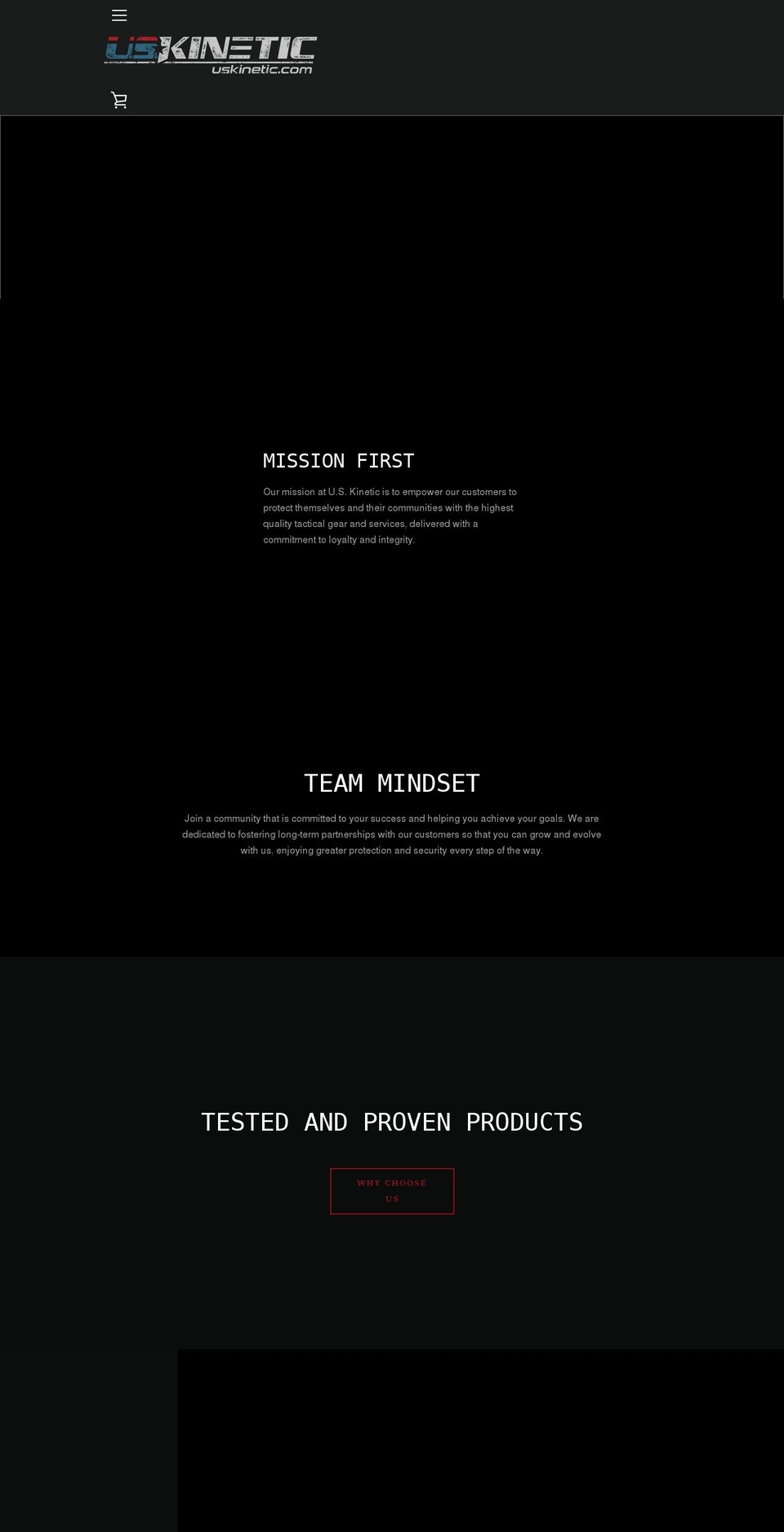 uskinetic.com shopify website screenshot