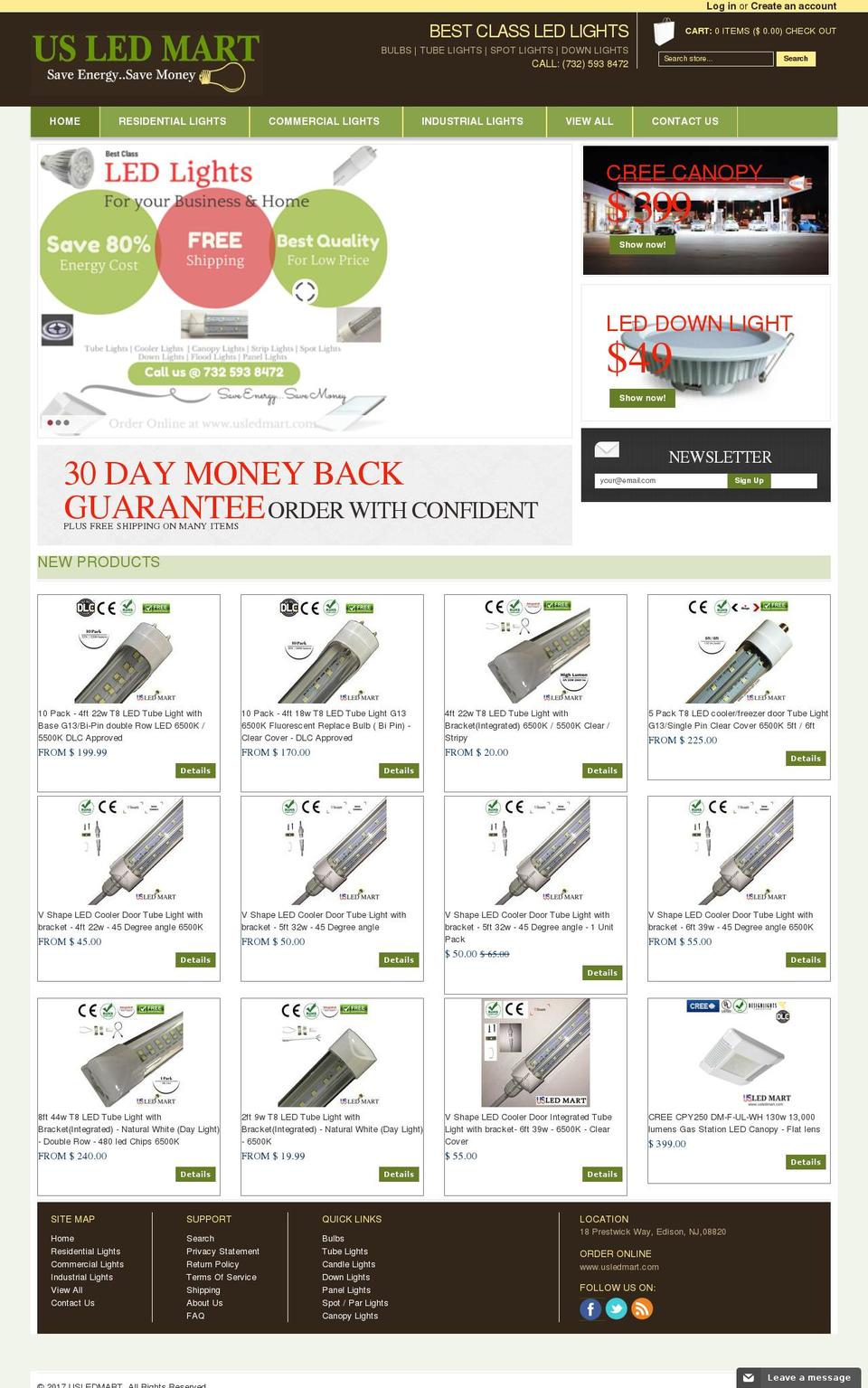 usledmart.com shopify website screenshot