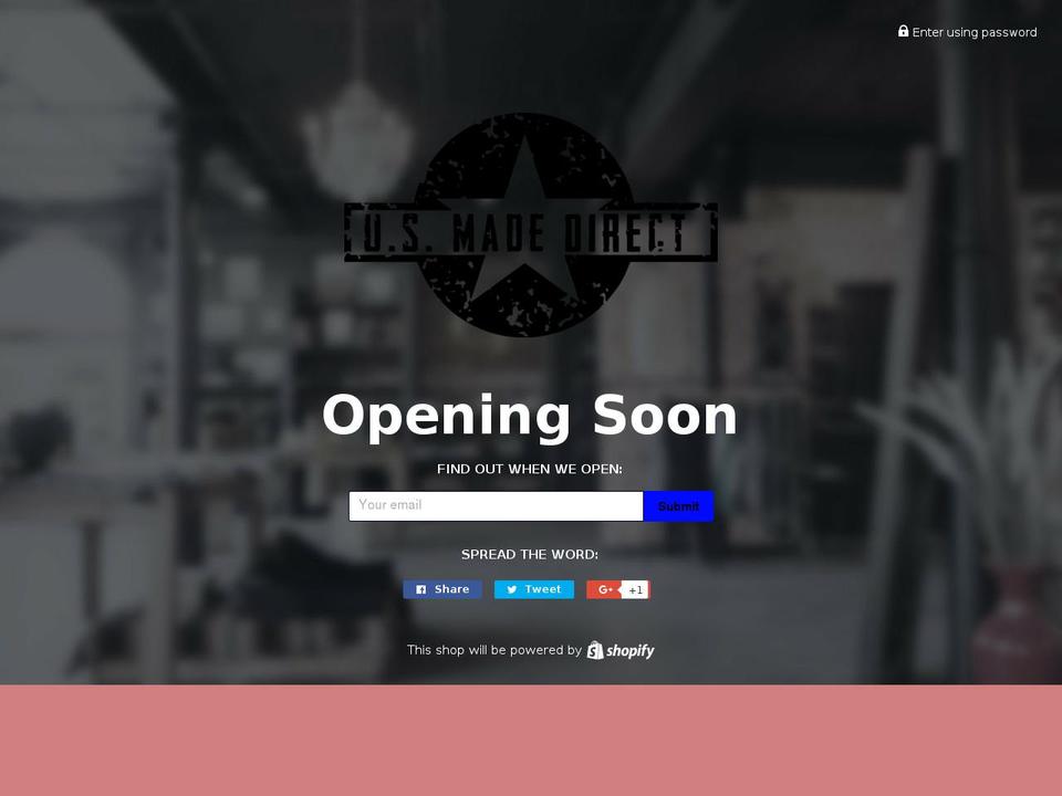 usmadedirect.com — Shopify storefront screenshot