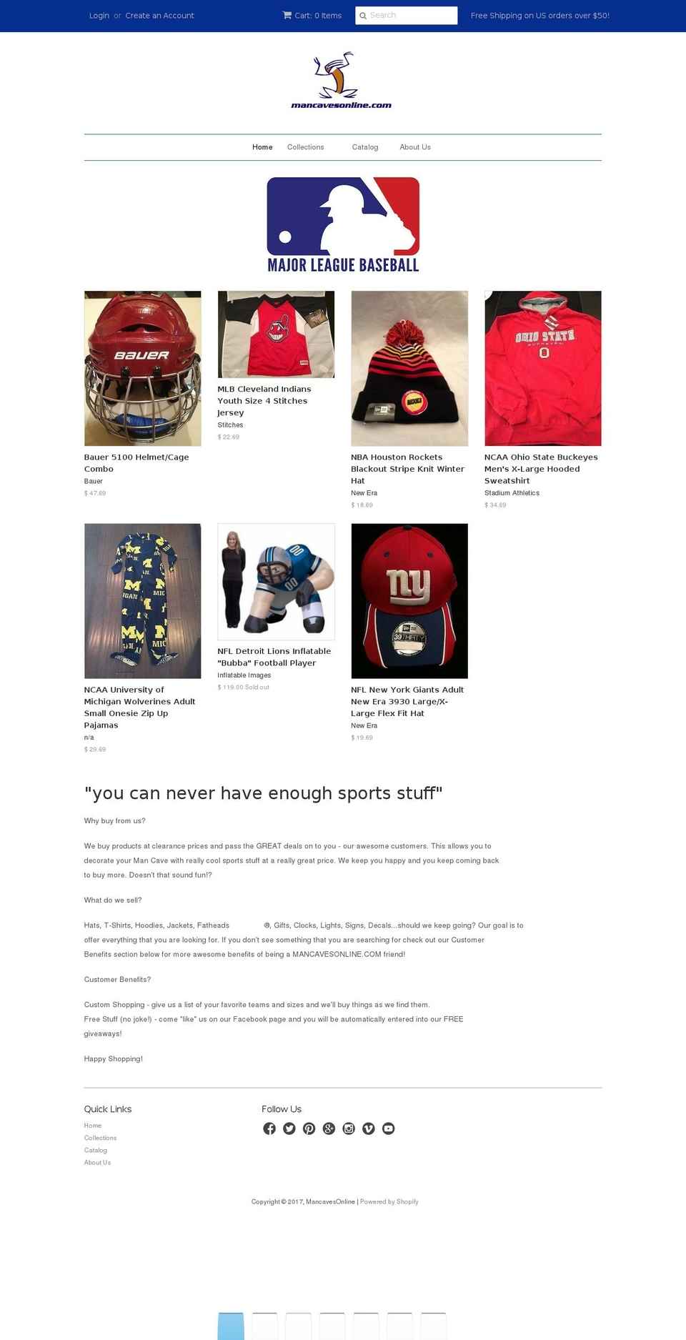 usmancave.com shopify website screenshot