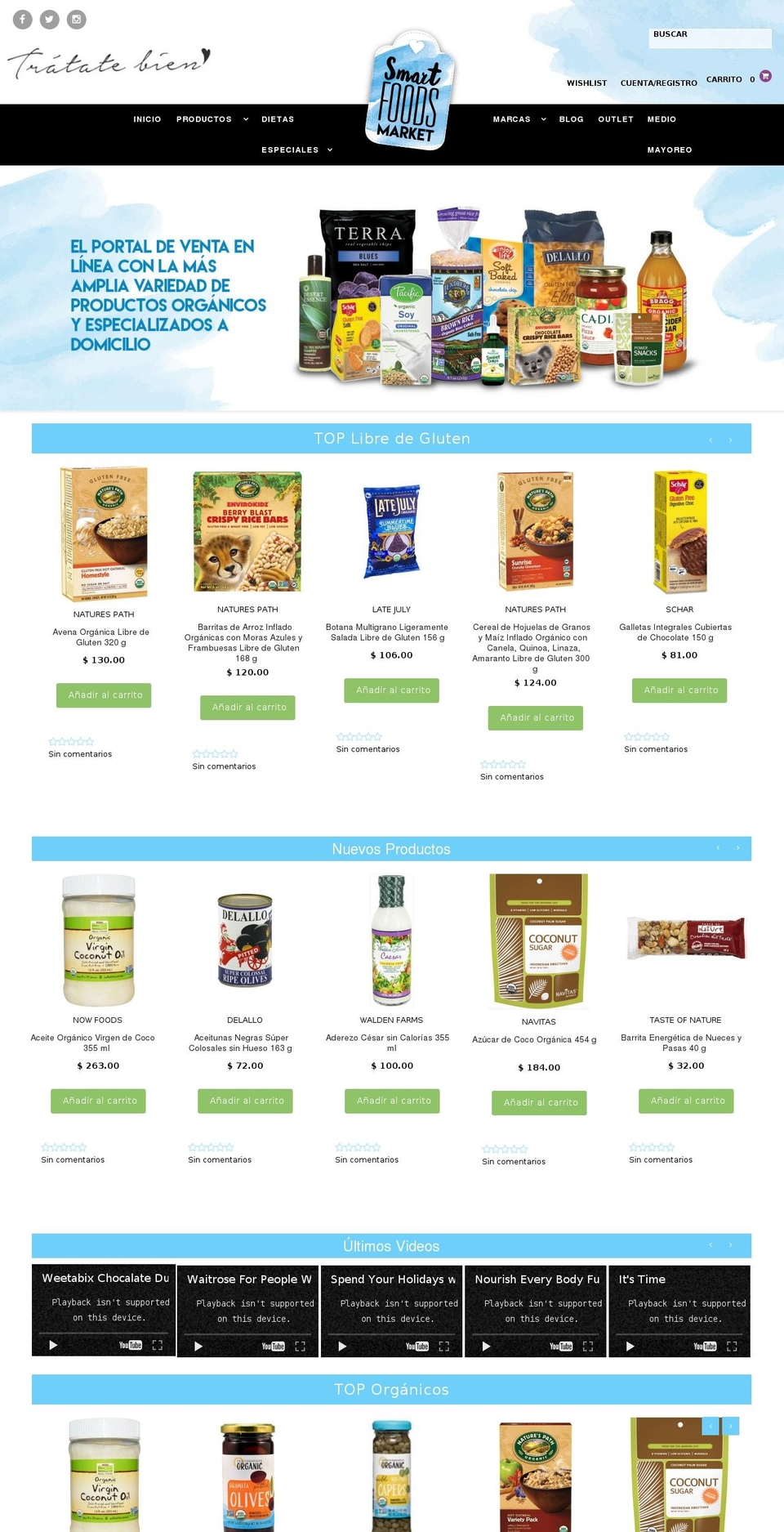 usmartfoods.com shopify website screenshot