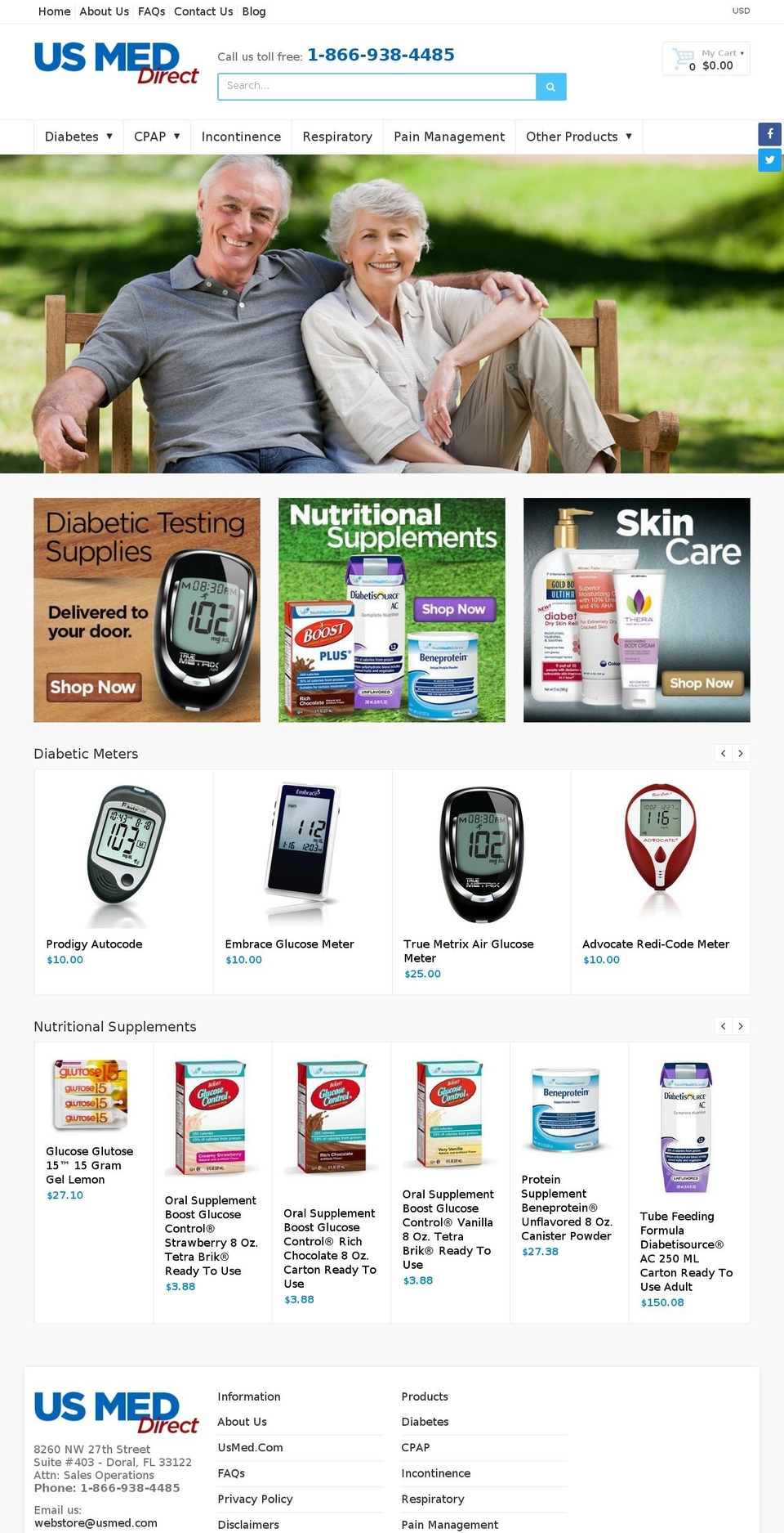 usmeddirect.com shopify website screenshot