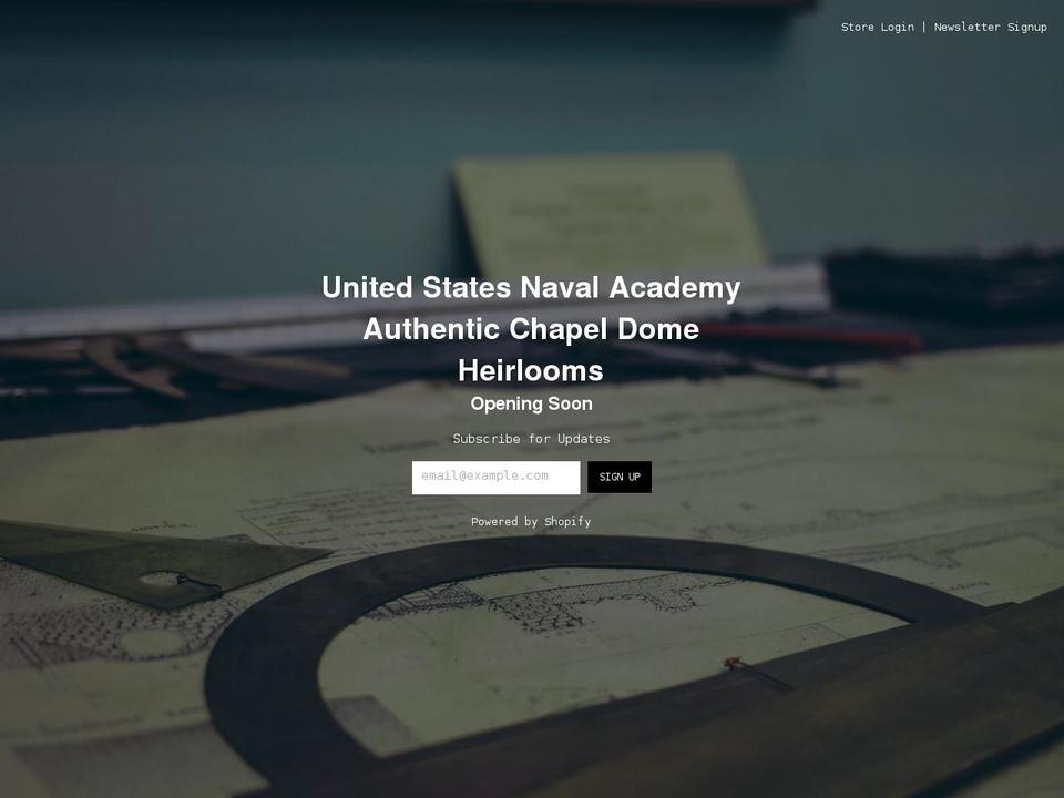 usnachapeldome.com shopify website screenshot