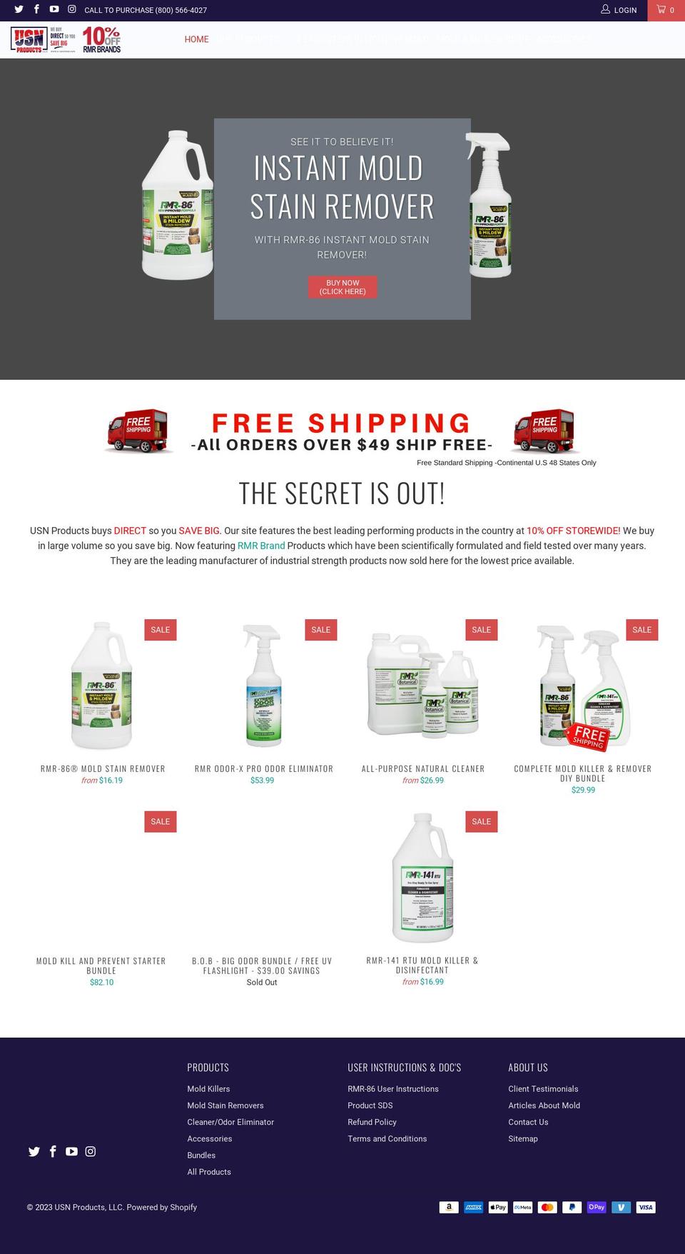 usnproduct.com — Shopify storefront screenshot
