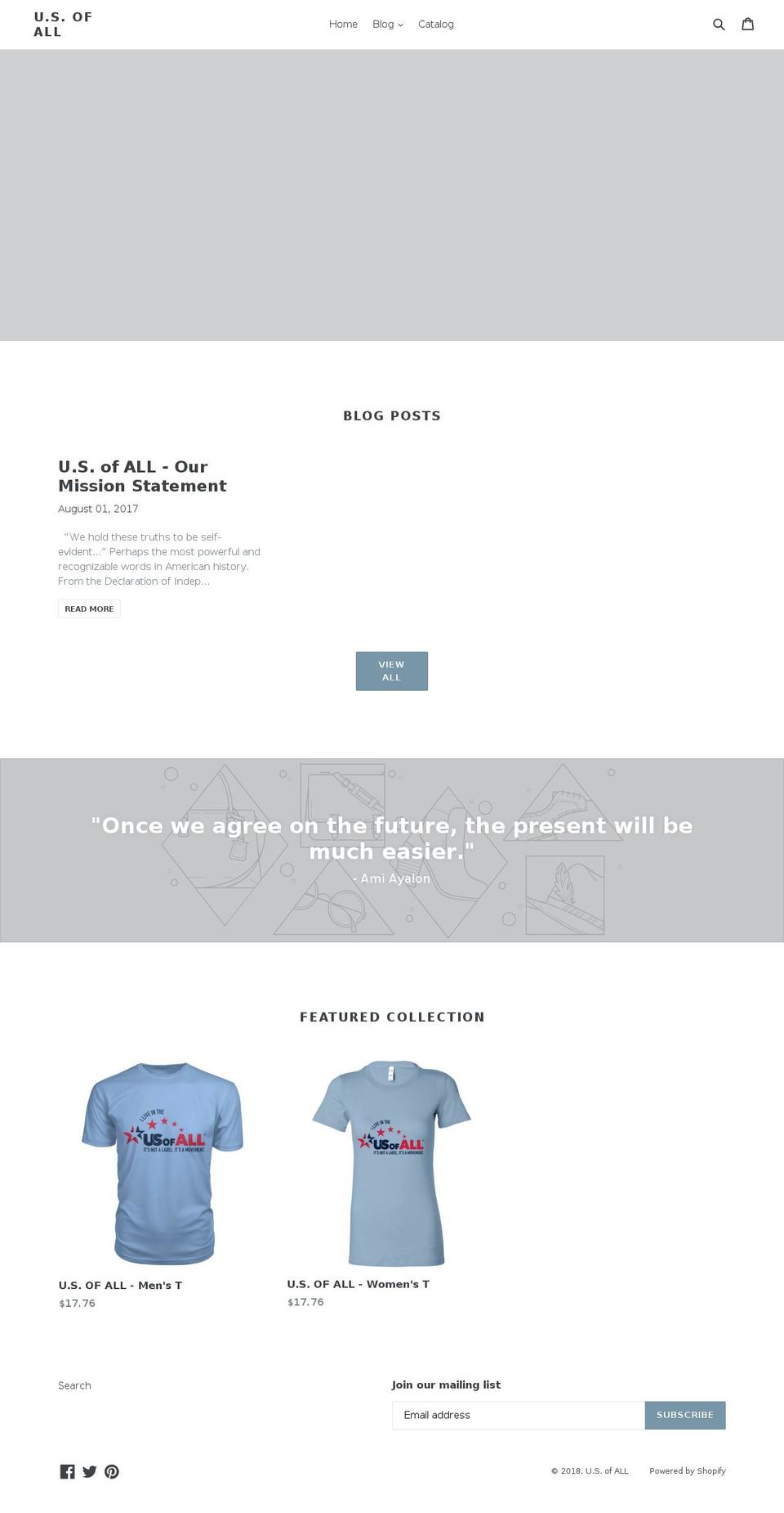 usofall.org shopify website screenshot