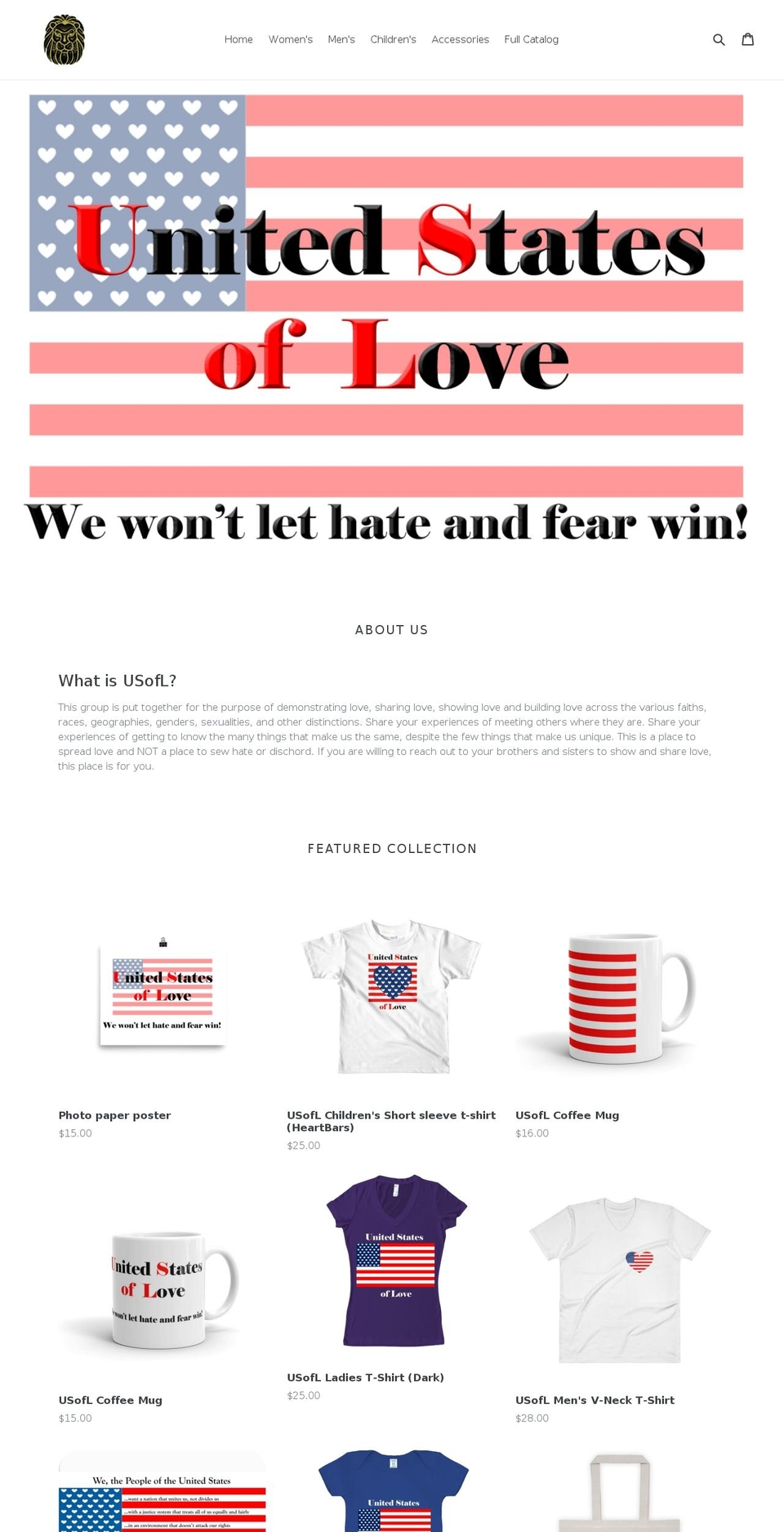 usofl.com shopify website screenshot