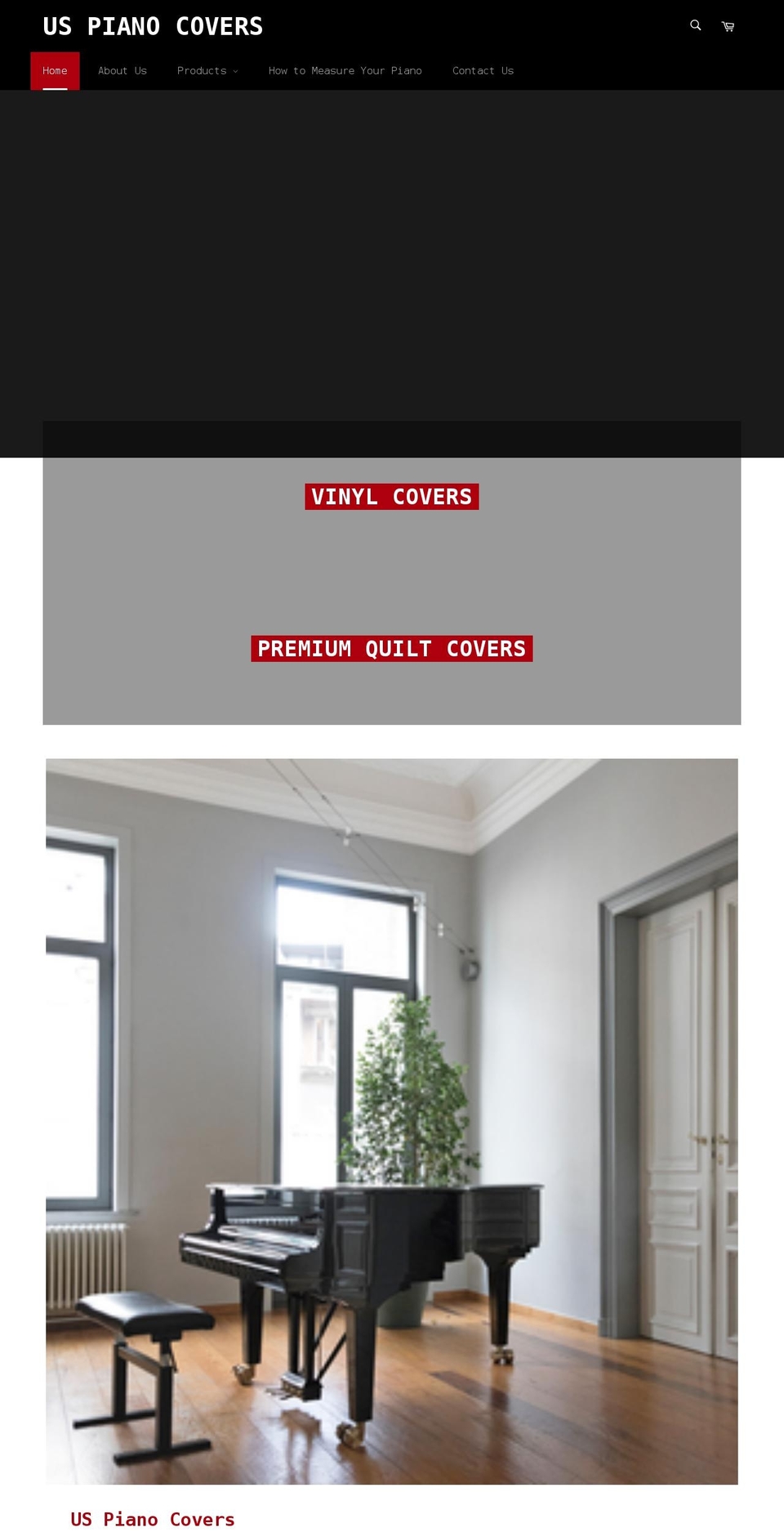 uspianocovers.com shopify website screenshot