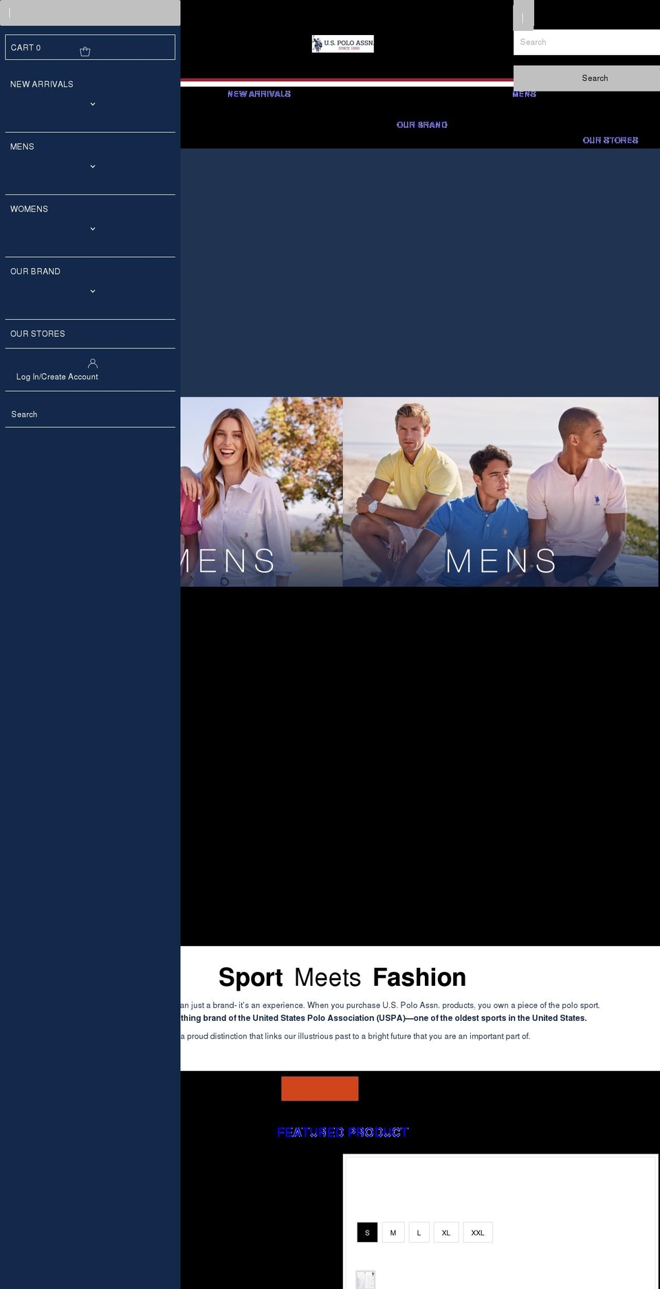 uspoloassn.co.uk shopify website screenshot