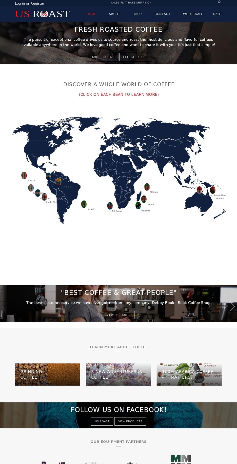 usroast.com shopify website screenshot